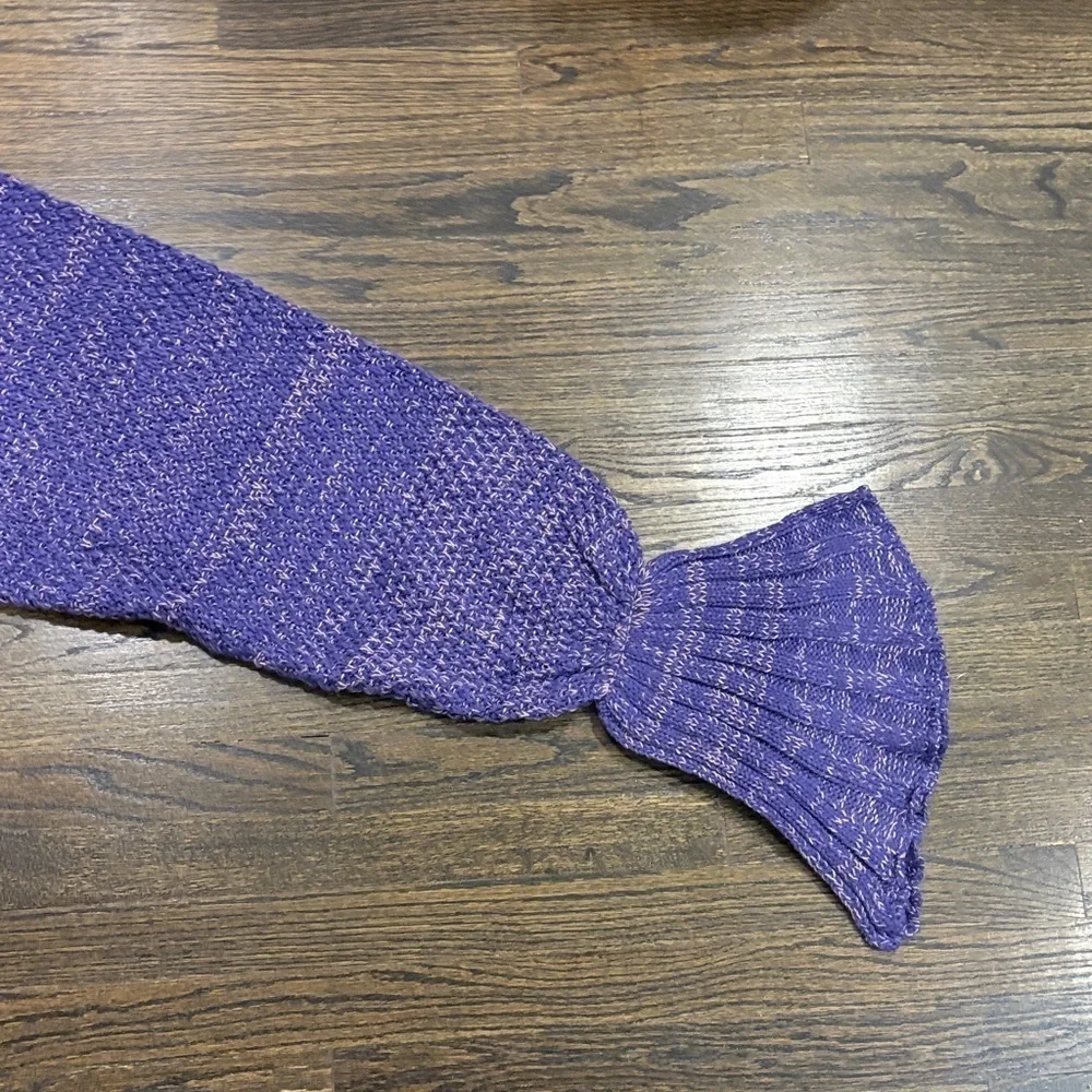 Purple Mermaid Tail Blanket